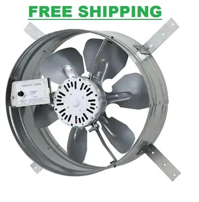 14  Gable Mount Attic Exhaust Fan With Adjustable Thermostat Whole Home Cooling • $75.22