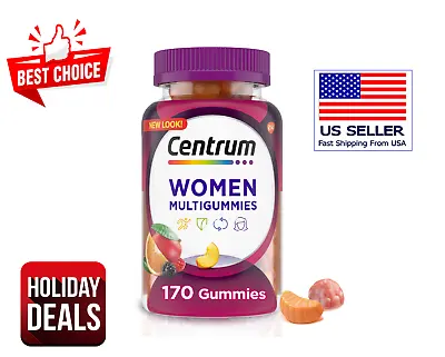 Centrum Women's Multivitamin Supplement Gummies Assorted Fruit 170 Ct • $13.78