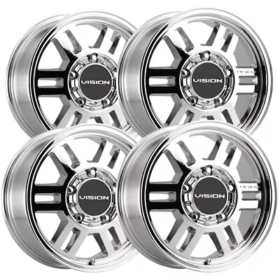 (4) Vision 355 Manx 2 Overland 17x7.5 5x130 +45mm Chrome Wheels Rims 17  Inch • $1323.96