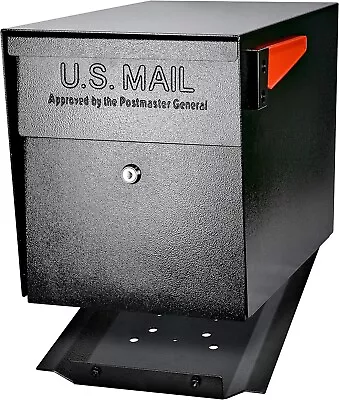 Mail Boss 7106 Curbside Steel Post Mount Security Locking Mailbox Black • $155.99