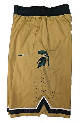 Nike Elite Michigan State Univ. Basketball Shorts Bronze Rare Spartans Men Small • $44.99