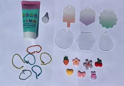 $10.28 • Buy Decoden Cream/simulation Cream Keychain DIY Set (cream+accessories)