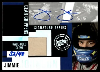 2004 Press Pass Stealth Race Used Glove Jimmie Johnson Auto 32/48 #GG-JJ • $89.99