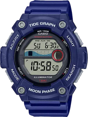 Casio WS-1300H-2AV Tide Graph/Moon Phase Resin Watch 3 Alarms10 Year Battery • $25.50