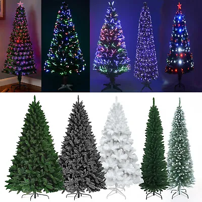 £29.83 • Buy Colorado, Slim Christmas Trees & Fibre Optic Bushy Pine Tree Xmas Decor 3ft-8ft