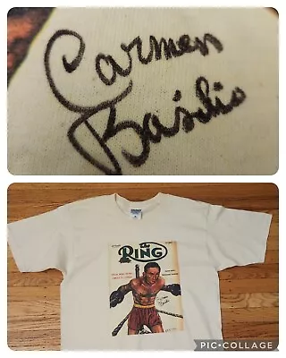 Vintage 90's The Ring Boxing Magazine Carmen Basilio Cover Photo T-shirt L Auto • $89.99