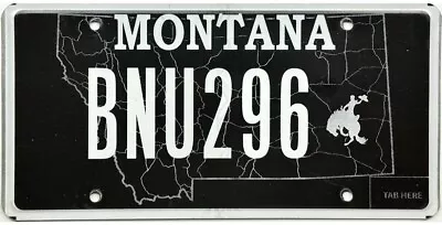 *99 CENT SALE*  Montana Black County Map License Plate #BNU296 No Reserve • $2.75