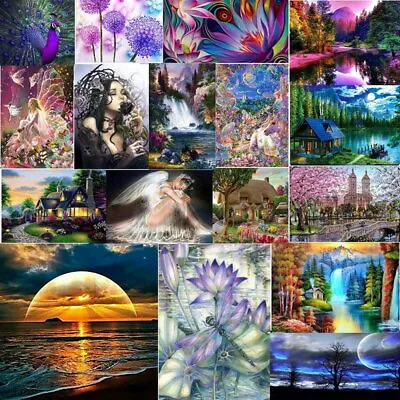 $11.79 • Buy 5D Diamond Painting Kits Cross-Stitching Embroidery Landscape Arts Crafts Tools