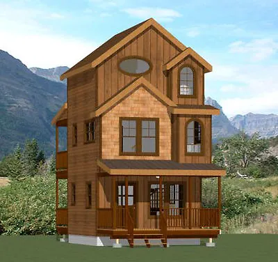 16x16 Tiny House -- 2 Bedroom -- 697 Sqft -- PDF Floor Plan -- Model 20A • $29.99