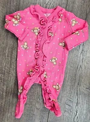 Baby Girl Clothes Gymboree Preemie To 5lbs Pink Monkey Footed Outfit • $32.99