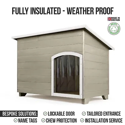 Outdoor Dog Kennel / House Winter Weather Proof Insulated - XL Natural Stone 011 • £299.99