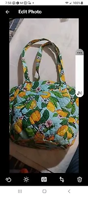 Vera Bradley Weekender Travel Carry On Bag Lemon Floral • $13.95