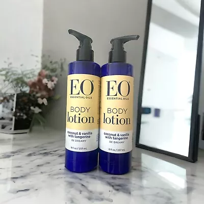 2x EO Essential Oils - Coconut & Vanilla With Tangerine - BODY LOTION - 8 Oz   • $30.56