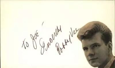 Bobby Vee D.2016 Actor Signed 3  X 5  Index Card • $99