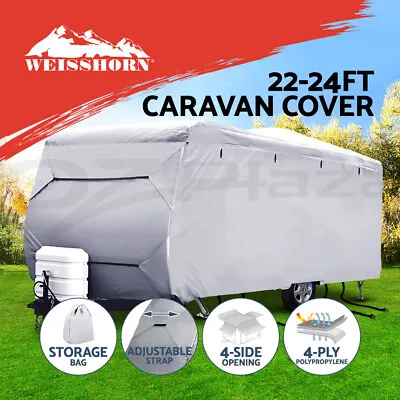 Weisshorn 22-24ft Caravan Cover Campervan 4 Layer Heavy Duty UV Carry Bag Covers • $143.95