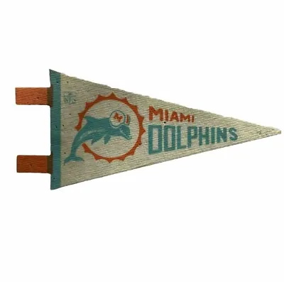 Vintage 1970's Miami Dolphins Mini 8  NFL Felt Pennant Great Condition ⭐️🏈⭐️ • $12.51