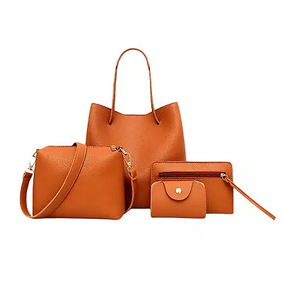 4Pcs/Set Women Lady Leather Handbags Messenger Shoulder Bags Tote Satchel Purse • $17.96