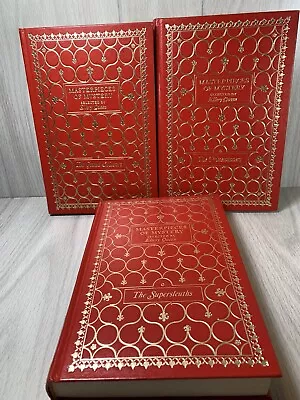 Lot 3 Masterpieces Of Mystery Selected By Ellery Queen Hardcover Red & Gold 1976 • $19.99
