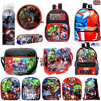 Marvel Avengers Boys Girls Kids Backpack Messenger Bag Pencil Case Gym Bag • £5.95