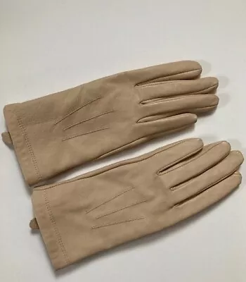 Ladies M&S Leather Gloves Camel Coloured Size Small • £6.99