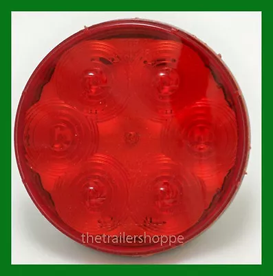 Maxxima Red 4  Round Stop Turn Tail Park Light 6 LED STT Truck Trailer Bus • $10.95