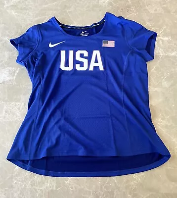 Team USA Olympics 2016 Track & Field Women Kit RARE XLarge Pro Elite 743476-443 • £95.01