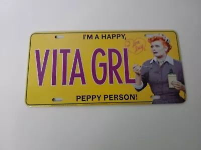 I Love Lucy License Plate I'm A Happy Vita Girl  Peppy Person • $5.99