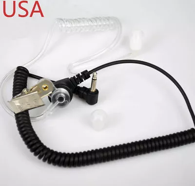 Listen Only Acoustic Tube Earpiece/headset For Radio Handheld Mic Speaker 3.5mm • $7.99