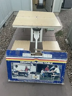 Suitcase Folding Handy Picnic Table & Chair Set By StanSport Vintage • $90