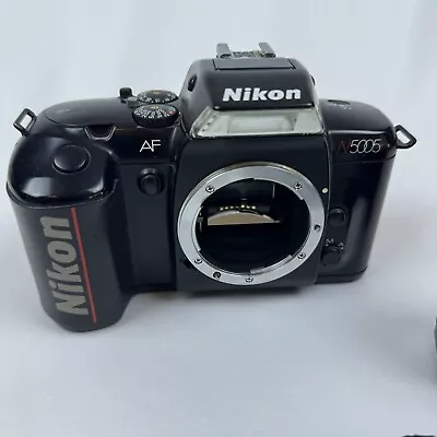 Nikon N5005 35mm SLR Film Camera Body Only Vintage Nikon Flash Included • $31.45