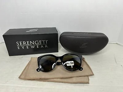 Serengeti Lia 8576 - Shiny Black/Shiny Silver Polarized 555nm Lenses New • $179.99