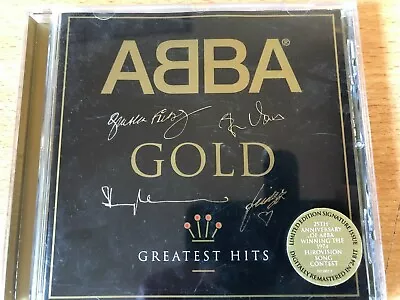 (25) ABBA– Gold (Greatest Hits) -25th Anniversary Ltd Ed Signature Series CD-New • £14.95