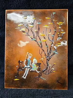 Vintage Malcolm Moran Copper Enamel Painting • $99.99