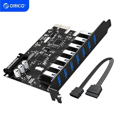 ORICO 7-Port PCI-Express To USB 3.0 Controller Card &15pin SATA Power Connector • $31.18