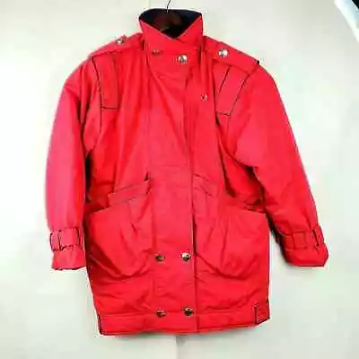 Mulberry Street Womens Jacket Coat Red Hook Loop Pockets Long Sleeve Buttons S • $8.50