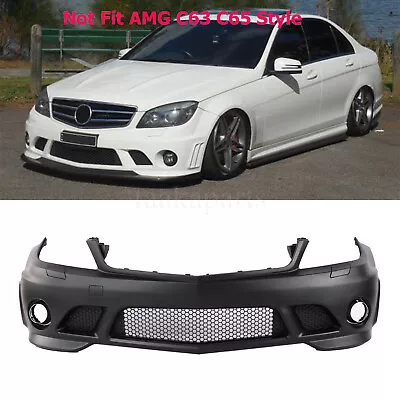 Fit Mercedes Benz 2008-10 C-Class W204 C300 C350 AMG Style Front Bumper W/O PDC • $427.49