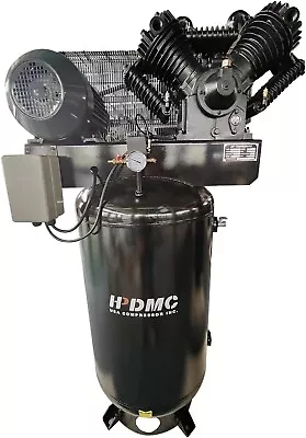 Industrial Piston Air Compressor W/ 80 Gallon ASME Tank 37cfm Air Flow 175psi • $4580