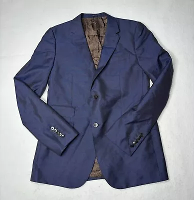 Gucci Mens Wool/Mohair Blazer Blue Suit Jacket Size 54 L Slim Fit • $49.85