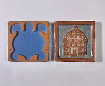 Lot Os 2 ~ Mercer Moravian Pottery Art Tiles Each ~ 2 1/2  X 2 1/2  • $19.99