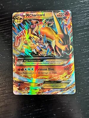 2014 Pokemon Mega M Charizard Secret Rare Flashfire Xy Foil Holo Card 107/106 Ex • $10