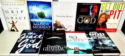 Lot Of 9 Christian Books - Titles Are: Experiencing God - 90 Minutes In Heaven • $19.95