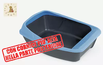 Lettiera Per Gatti Extra Large Con Lati Alti - Vasino Antispruzzo Grigio Per Gattini E Gatti Adulti - Facile Da Pulire