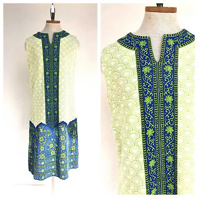 Vintage VTG 1960s 60s Mr. Dino I Magnin Mod Paisley Shift Dress • $120