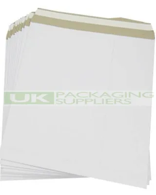 10 Strong 12  Record Vinyl Lp White Cardboard Self Seal Mailers Envelopes - New  • £12.82
