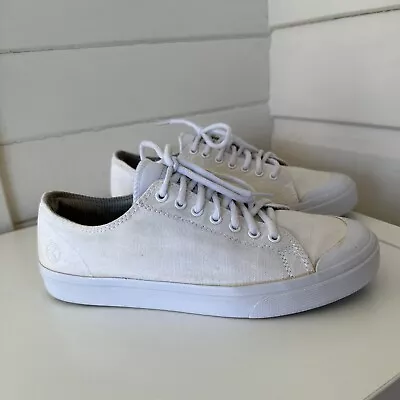 Kustom Mens Shoe Size 8 White Sneakers Athletic Skater Canvas • $35.20