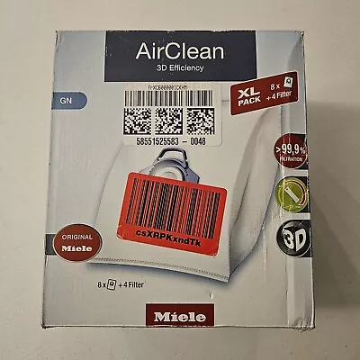 Miele AirClean 3D Efficiency Dust Bag Type GN XL Value Pack 8 Bags 4 Filters • $32.99