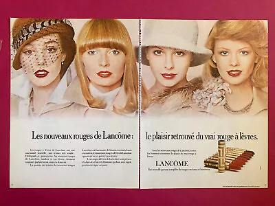 1974 Lancôme Advertising Lip Red Lip Makeup Fashion Advertising Vintage • $5.85