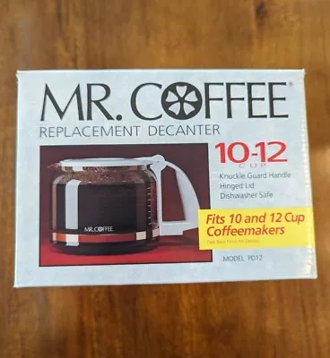 NEW Mr Coffee PD12 Replacement Decanter Carafe Pot 10-12 Cups Glass White • $20