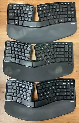 Lot Of 3 X Microsoft Sculpt Wireless Ergonomic Keyboard 1559 L5V-00001 - AS IS • $49.95