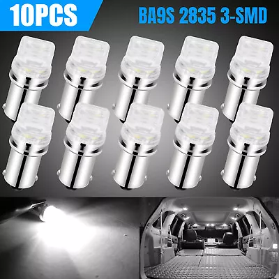 10X BA9S LED Instrument Panel Gauge Dash Interior Light Bulb 1815 T4W Pure White • $8.98